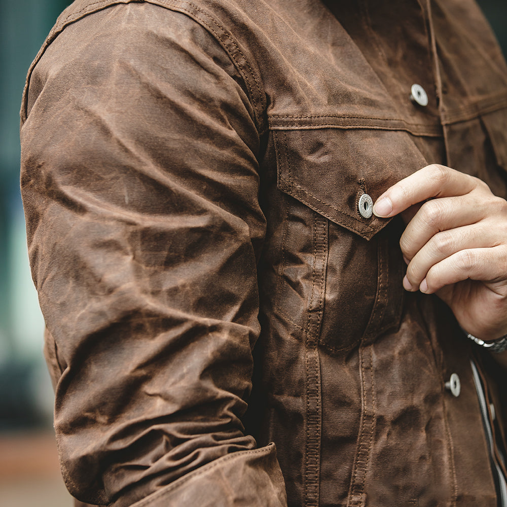 Veste Homme Cruiser Lignée en Tissu Ciré 3