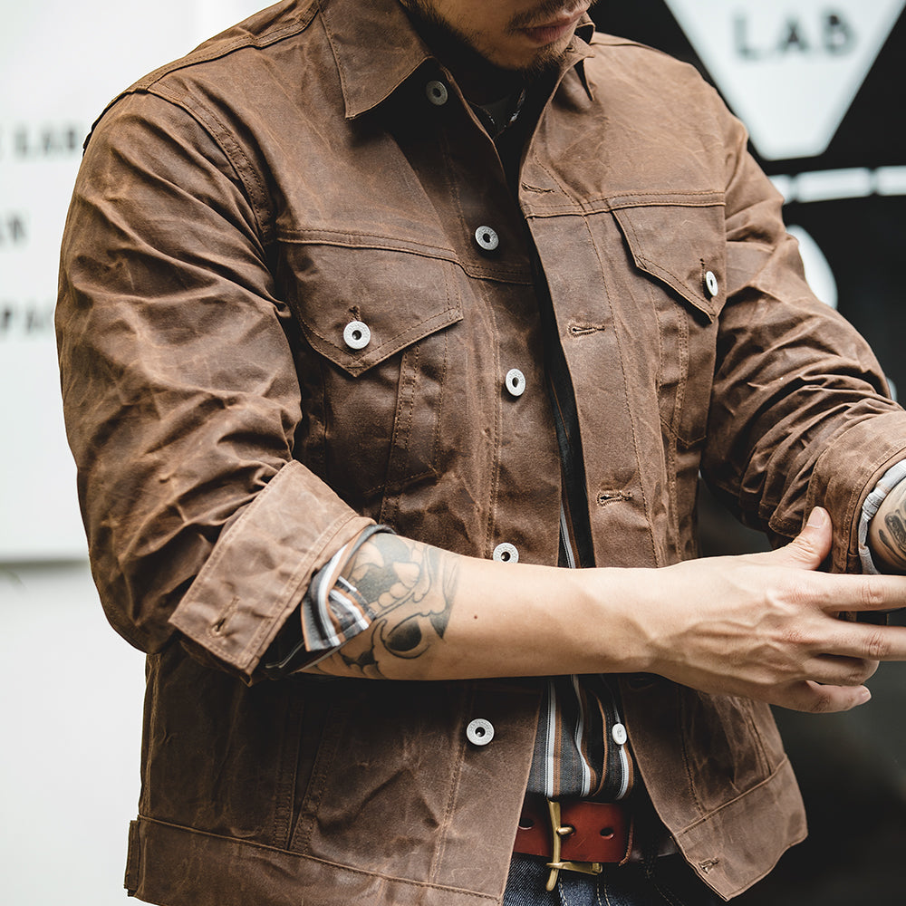 Veste Homme Cruiser Lignée en Tissu Ciré 4