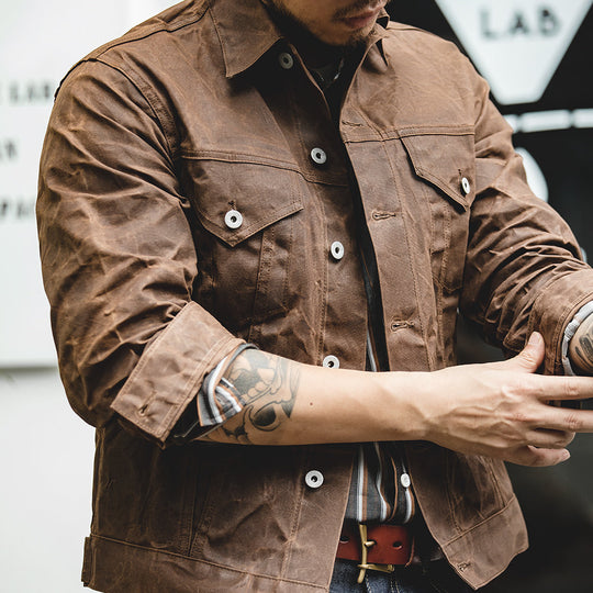 Veste Homme Cruiser Lignée en Tissu Ciré 4