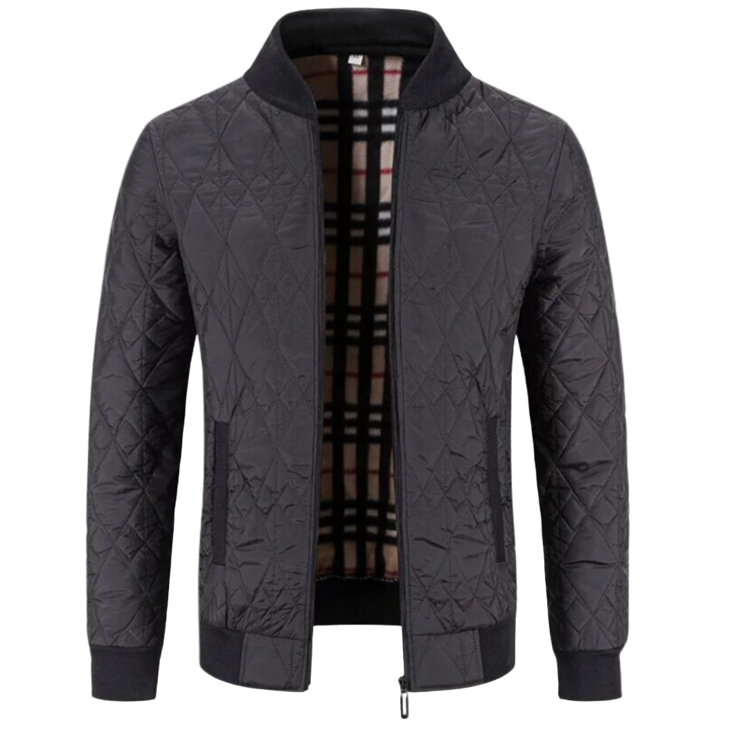 Veste Homme Matelassée Col Élevé avec Poches Latérales 0