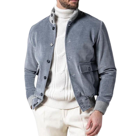 Veste Homme Moderne en Velours Côtelé Polyvalente 0