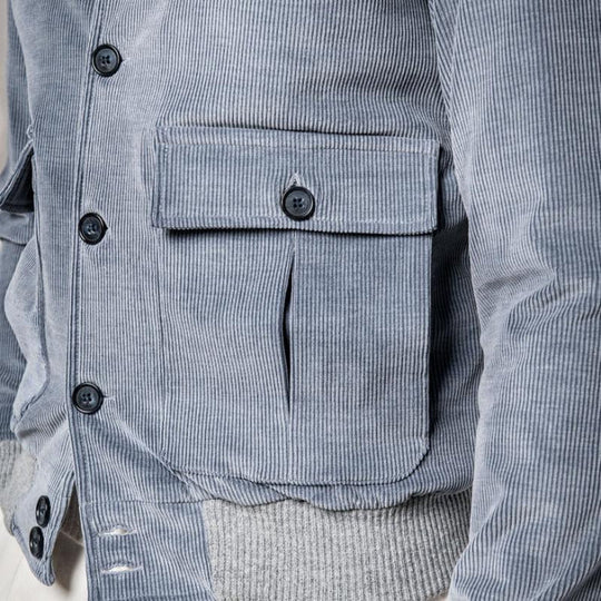 Veste Homme Moderne en Velours Côtelé Polyvalente 4