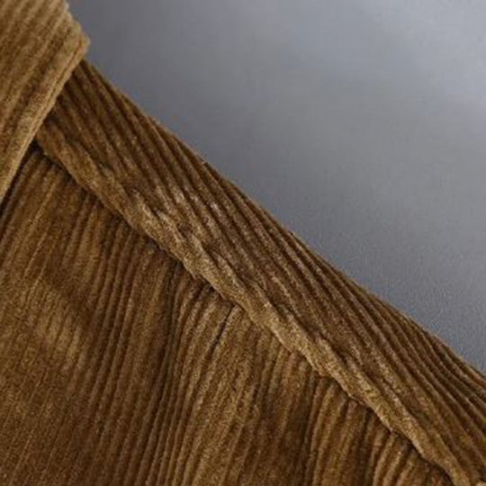 Veste Homme Rétro en Velours Côtelé Doublée Chaude 6