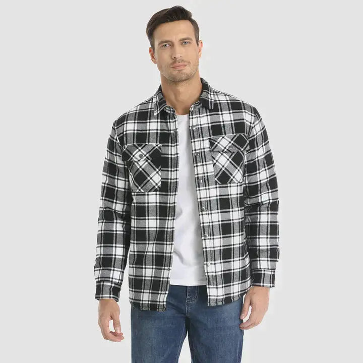 Veste Homme à Manches Longues à Carreaux Moderne 1