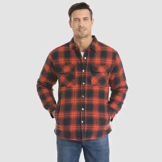Veste Homme à Manches Longues à Carreaux Moderne 4