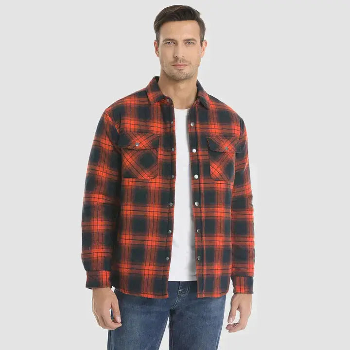 Veste Homme à Manches Longues à Carreaux Moderne 6
