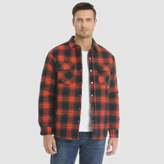 Veste Homme à Manches Longues à Carreaux Moderne 6