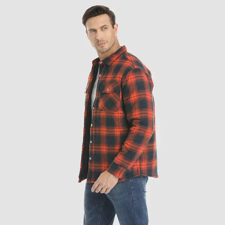 Veste Homme à Manches Longues à Carreaux Moderne 7
