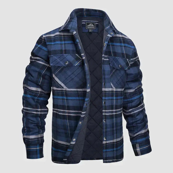 Veste Homme à Manches Longues à Carreaux Moderne 9