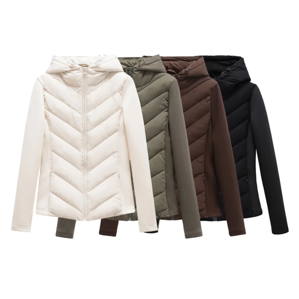 Veste Longue à Capuche en Coton pour Femmes 0