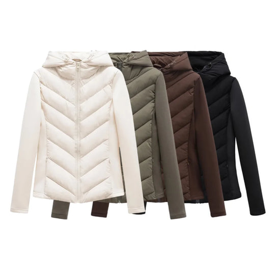 Veste Longue à Capuche en Coton pour Femmes 0