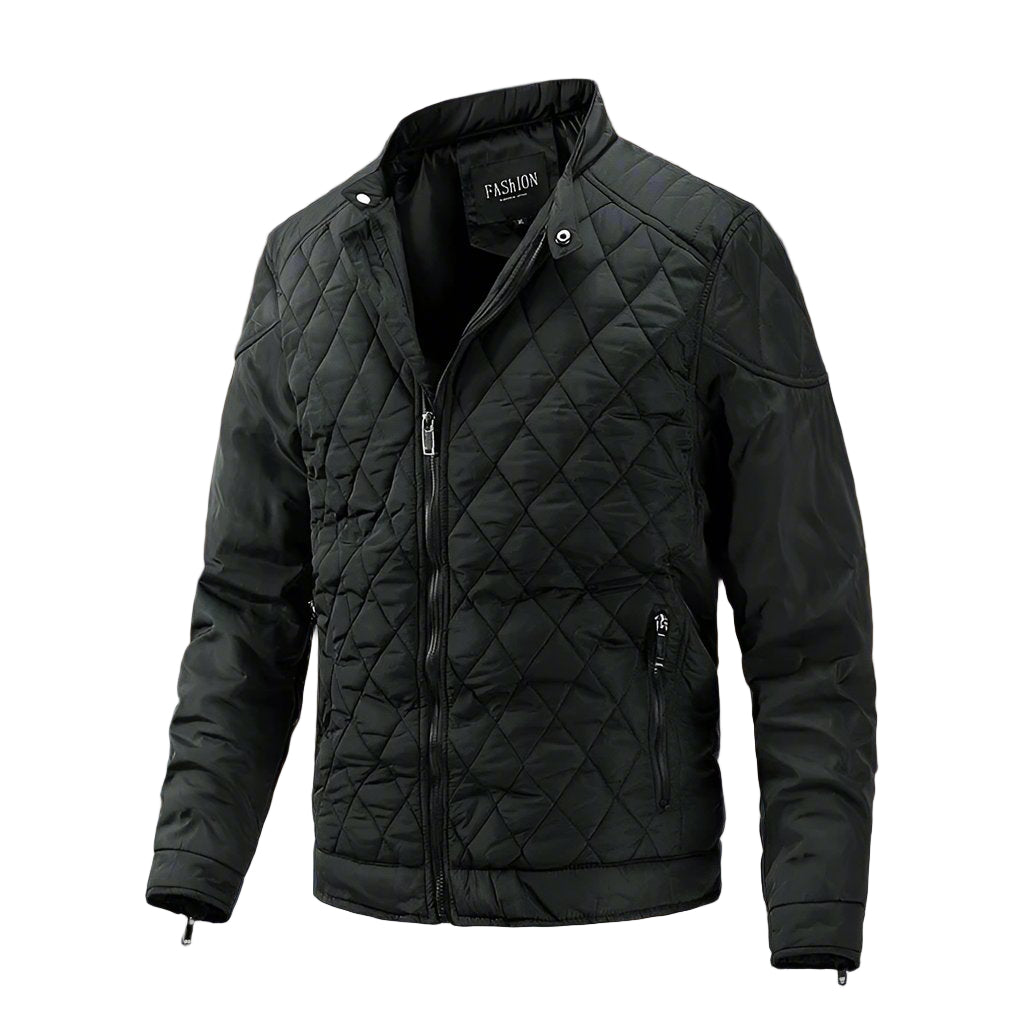 Veste Matelassée pour Hommes - Coupe Ajustée - Col Haut - Fermeture Éclair 0