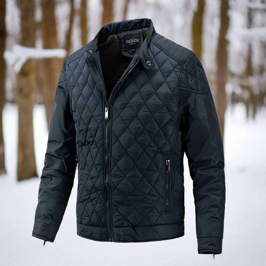 Veste Matelassée pour Hommes - Coupe Ajustée - Col Haut - Fermeture Éclair 1