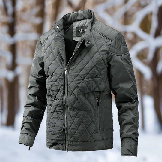 Veste Matelassée pour Hommes - Coupe Ajustée - Col Haut - Fermeture Éclair 2