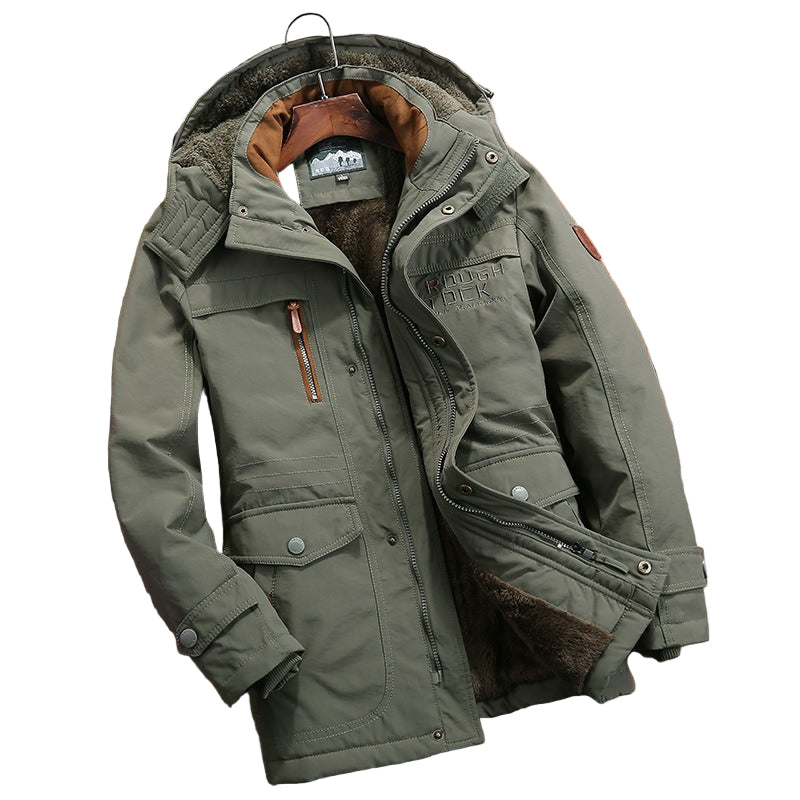 Veste Matelassée pour Hommes avec Capuche et Poches Multiples 0