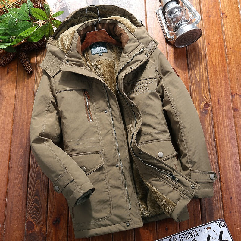 Veste Matelassée pour Hommes avec Capuche et Poches Multiples 1