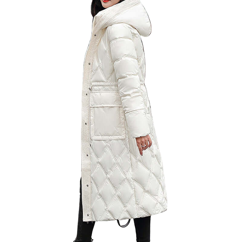 Veste Padded Femme Longue à Capuche 0
