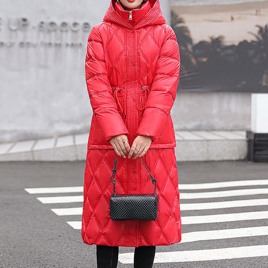 Veste Padded Femme Longue à Capuche 2