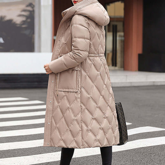 Veste Padded Femme Longue à Capuche 3