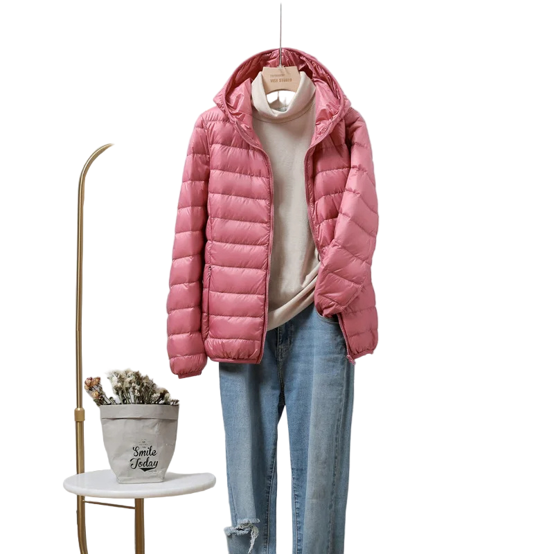 Veste Puffer Femme Capuche Design Pliable 0