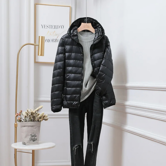 Veste Puffer Femme Capuche Design Pliable 2