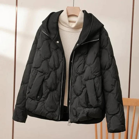 Veste Puffer Femme Oversized avec Col Haut 1
