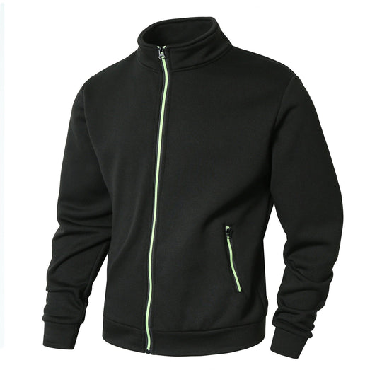 Veste Zippée pour Hommes en Tricot Doublée en Fleece 0
