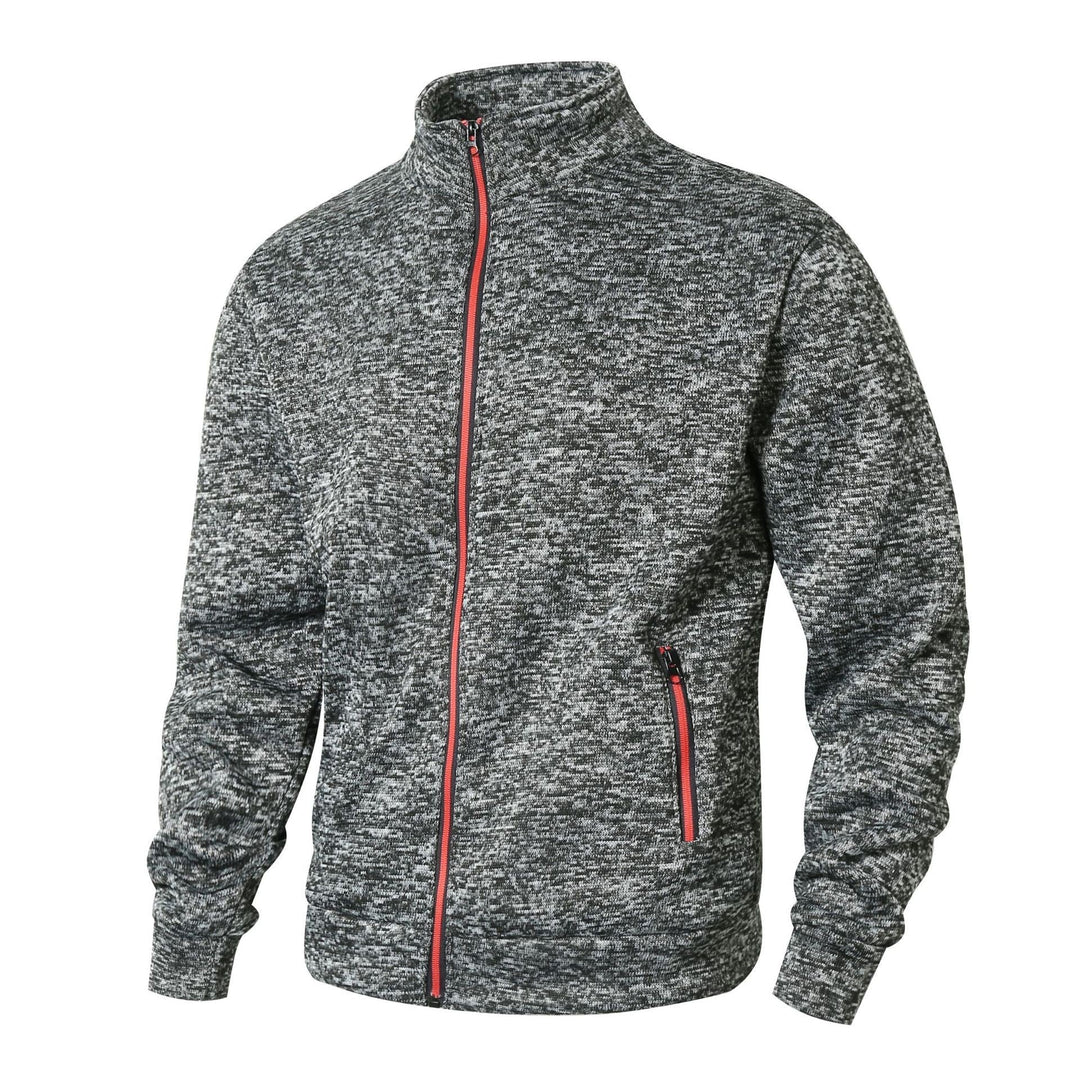Veste Zippée pour Hommes en Tricot Doublée en Fleece 1