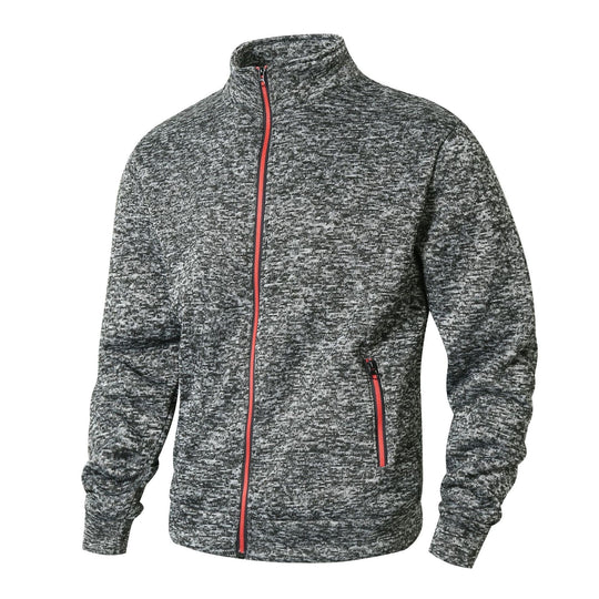 Veste Zippée pour Hommes en Tricot Doublée en Fleece 1