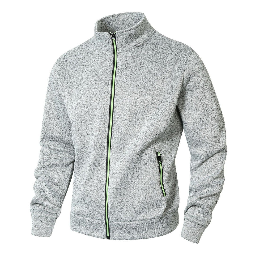 Veste Zippée pour Hommes en Tricot Doublée en Fleece 2