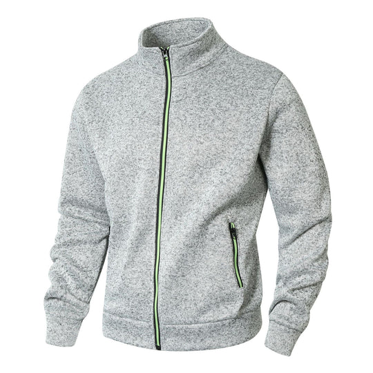 Veste Zippée pour Hommes en Tricot Doublée en Fleece 2