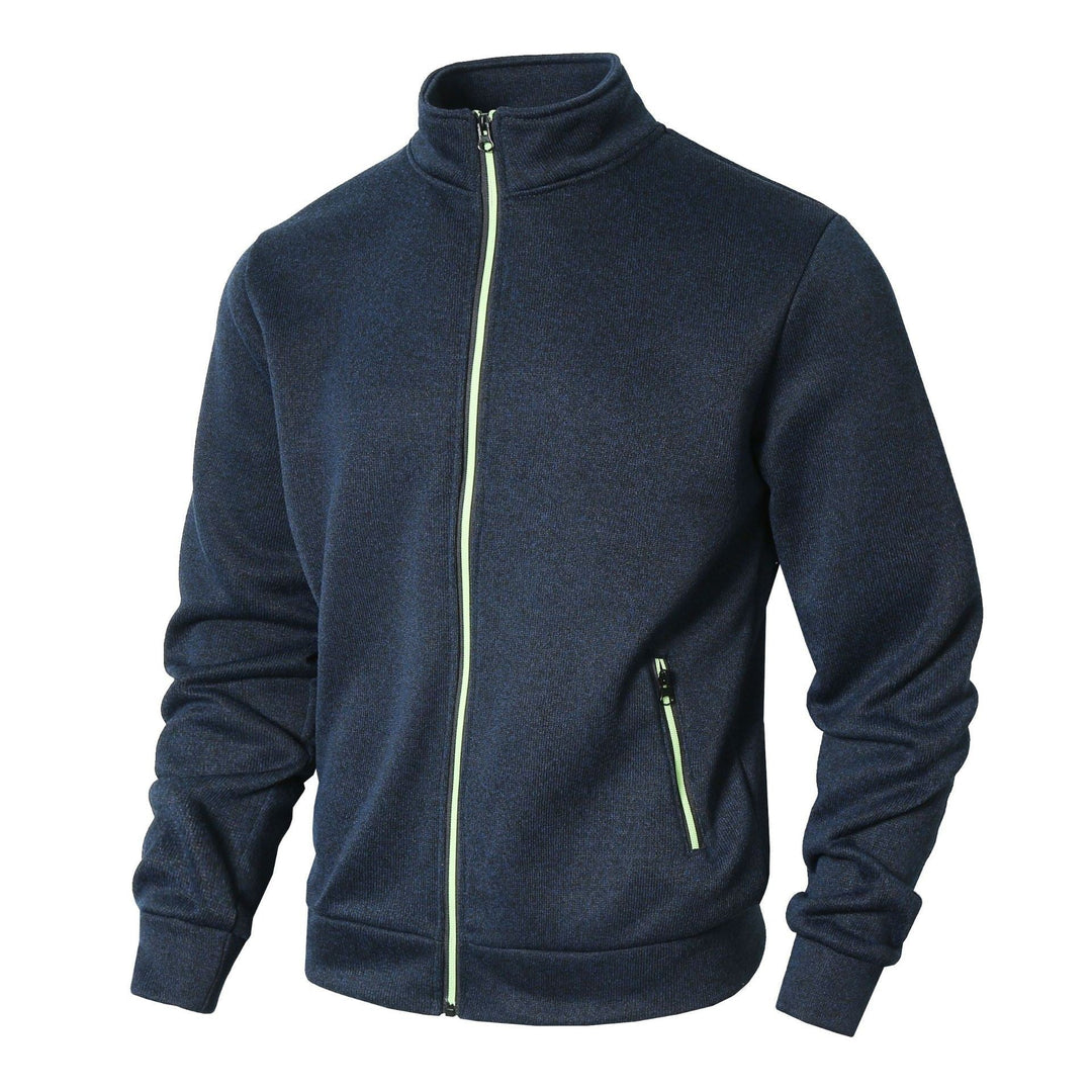 Veste Zippée pour Hommes en Tricot Doublée en Fleece 3