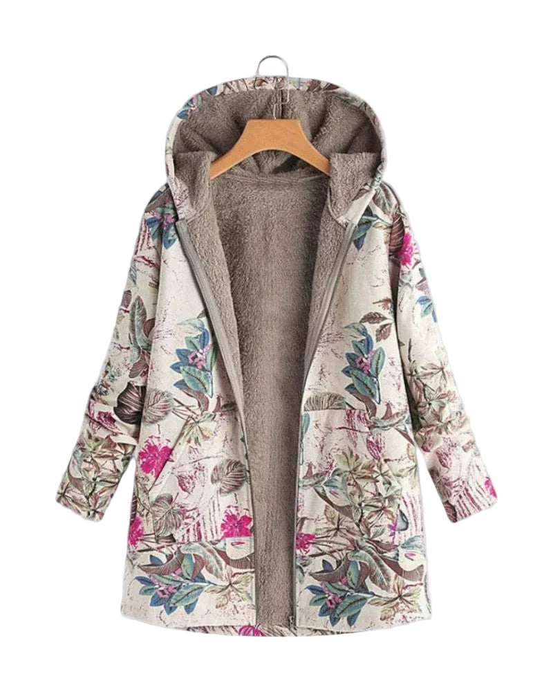 Veste à Capuche Femme Motif Floral 0