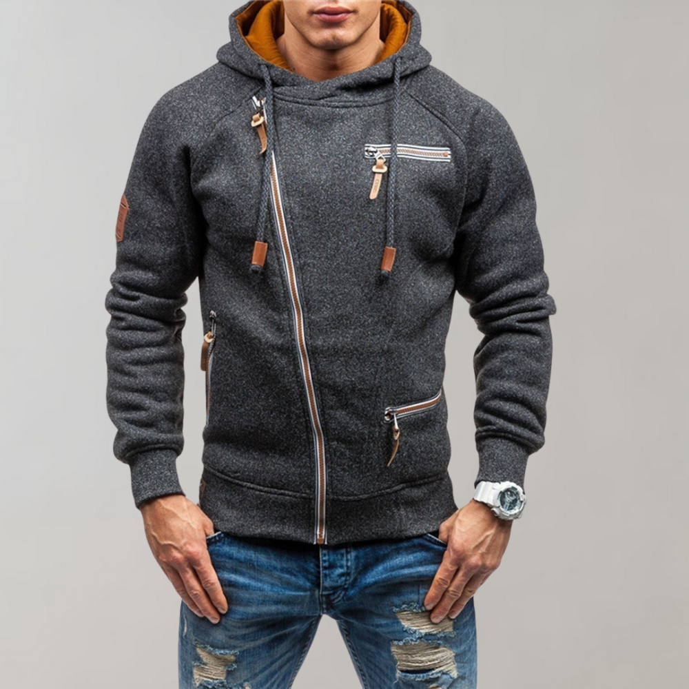 Veste à Capuche Zippée pour Hommes Style Décontracté 0