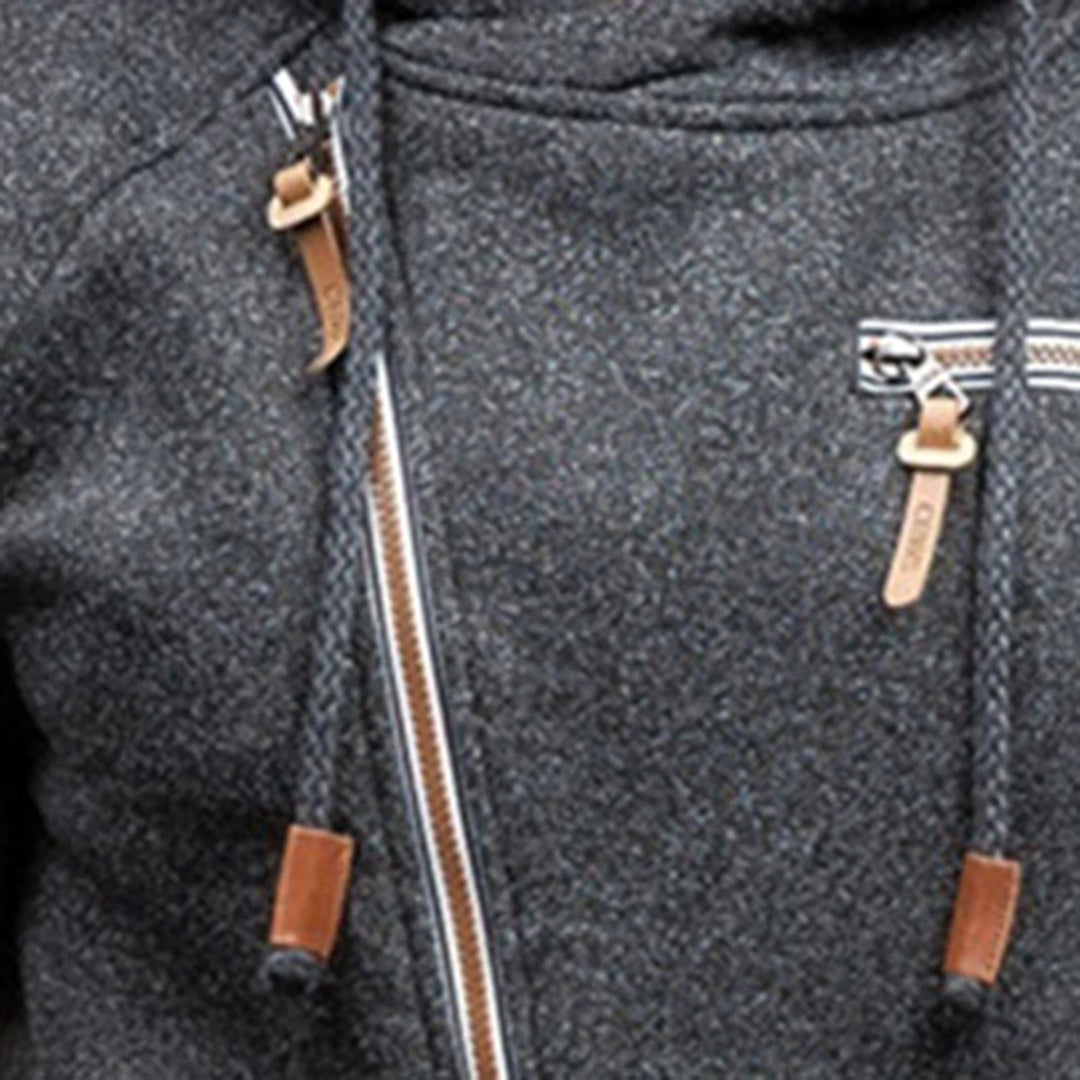 Veste à Capuche Zippée pour Hommes Style Décontracté 1