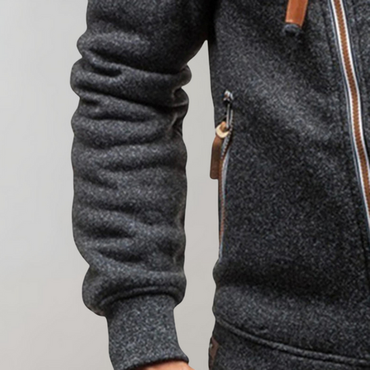 Veste à Capuche Zippée pour Hommes Style Décontracté 2