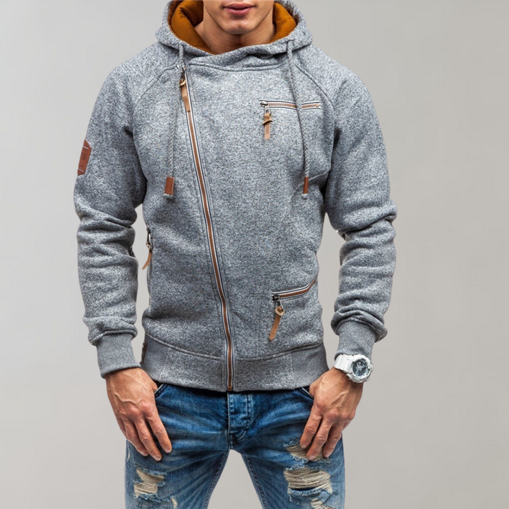 Veste à Capuche Zippée pour Hommes Style Décontracté 3
