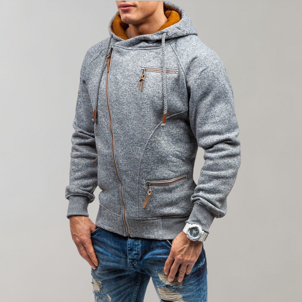 Veste à Capuche Zippée pour Hommes Style Décontracté 4