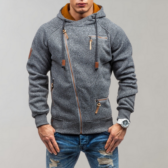 Veste à Capuche Zippée pour Hommes Style Décontracté 5