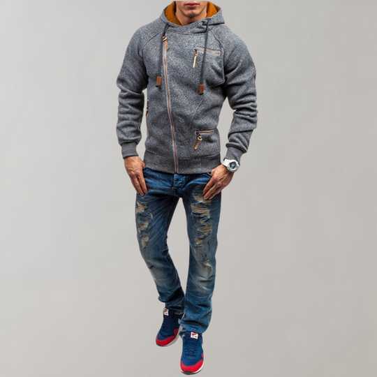Veste à Capuche Zippée pour Hommes Style Décontracté 7