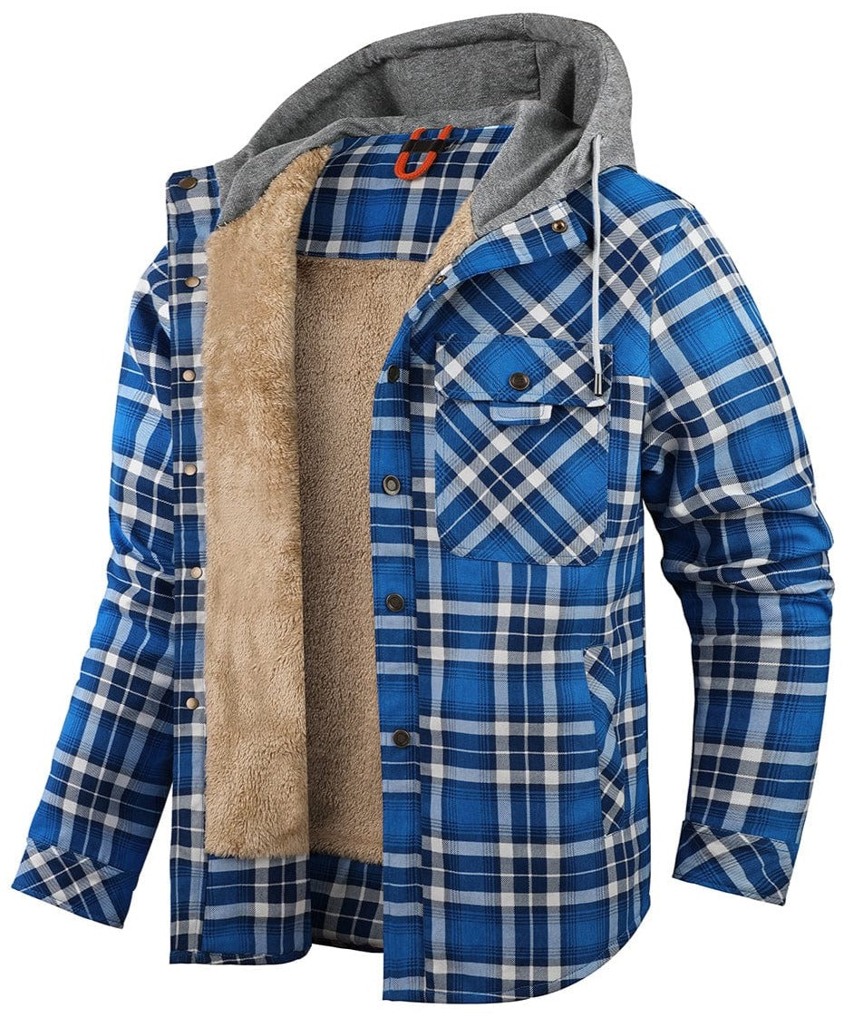 Veste à Capuche en Flanelle pour Hommes, Style Décontracté 4