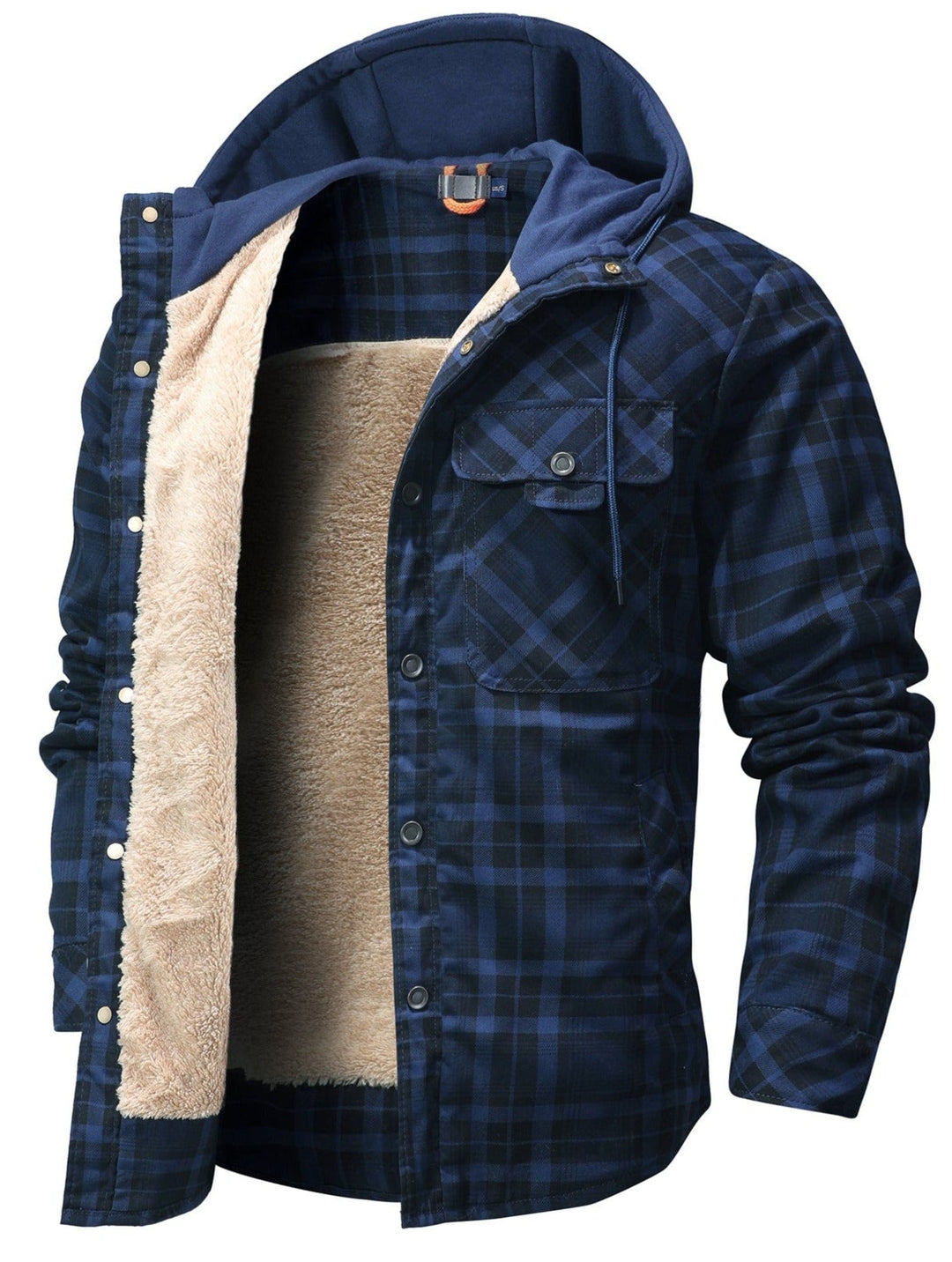 Veste à Capuche en Flanelle pour Hommes, Style Décontracté 5