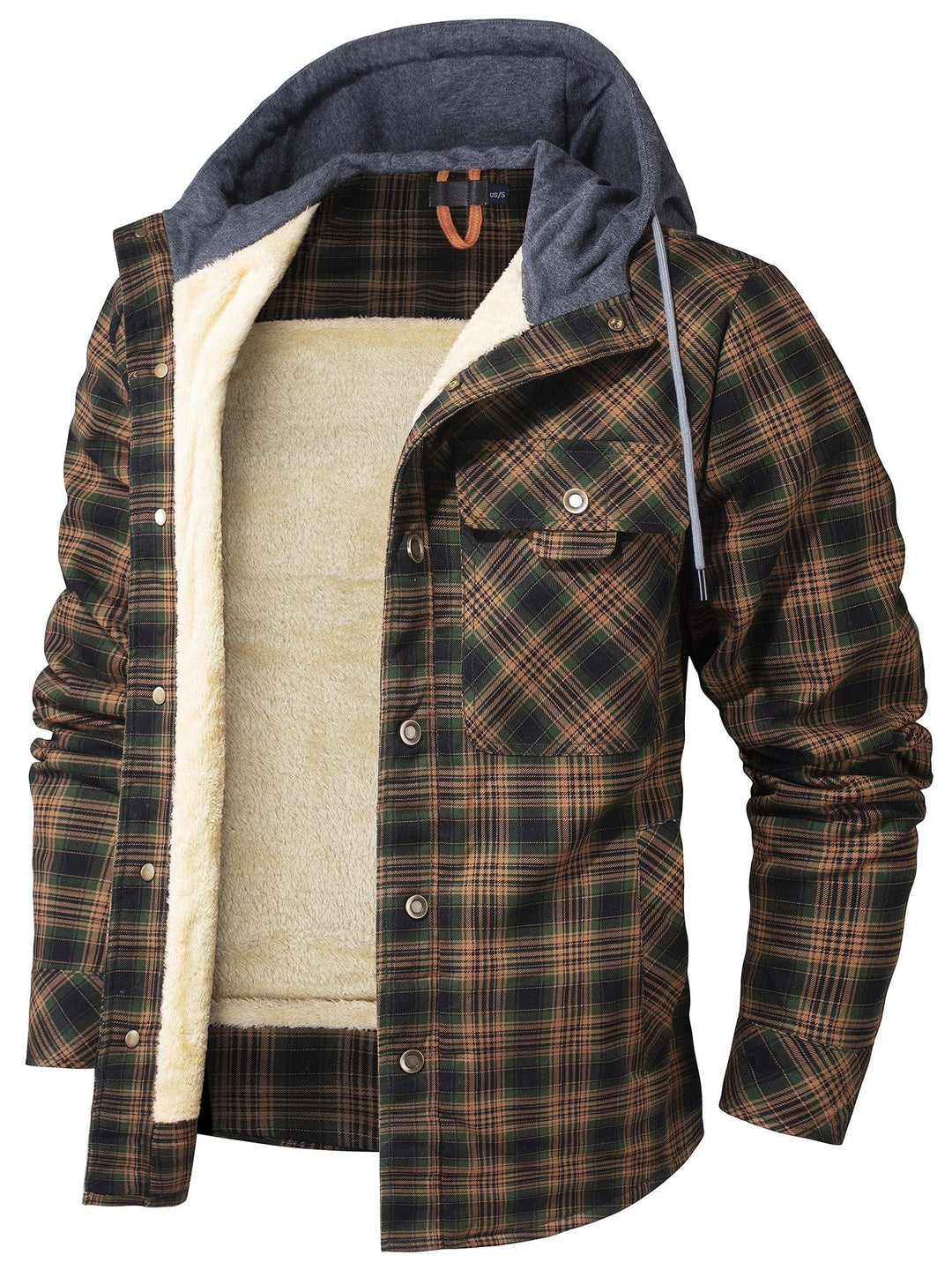 Veste à Capuche en Flanelle pour Hommes, Style Décontracté 6