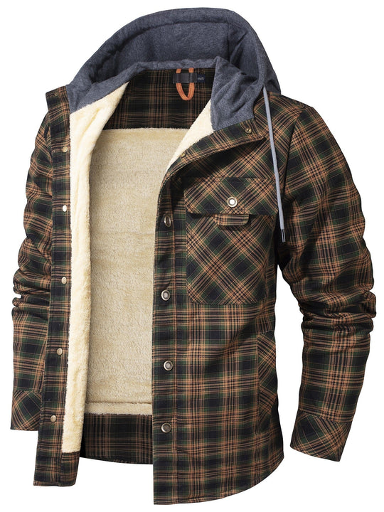 Veste à Capuche en Flanelle pour Hommes, Style Décontracté 6