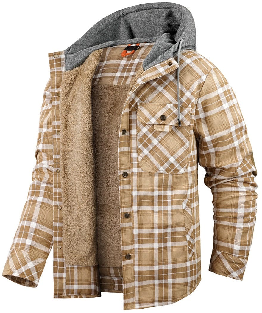 Veste à Capuche en Flanelle pour Hommes, Style Décontracté 7