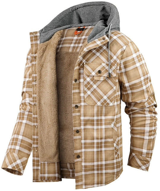 Veste à Capuche en Flanelle pour Hommes, Style Décontracté 7
