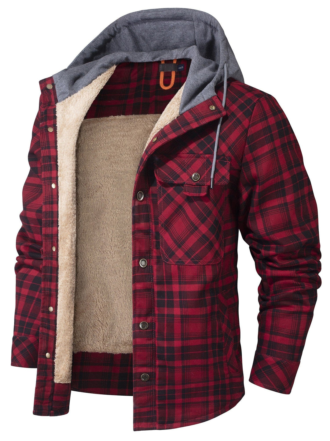 Veste à Capuche en Flanelle pour Hommes, Style Décontracté 8