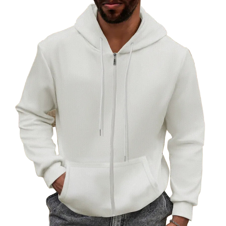 Veste à Capuche pour Hommes - Coupe Régulière - Texture Waffle 0