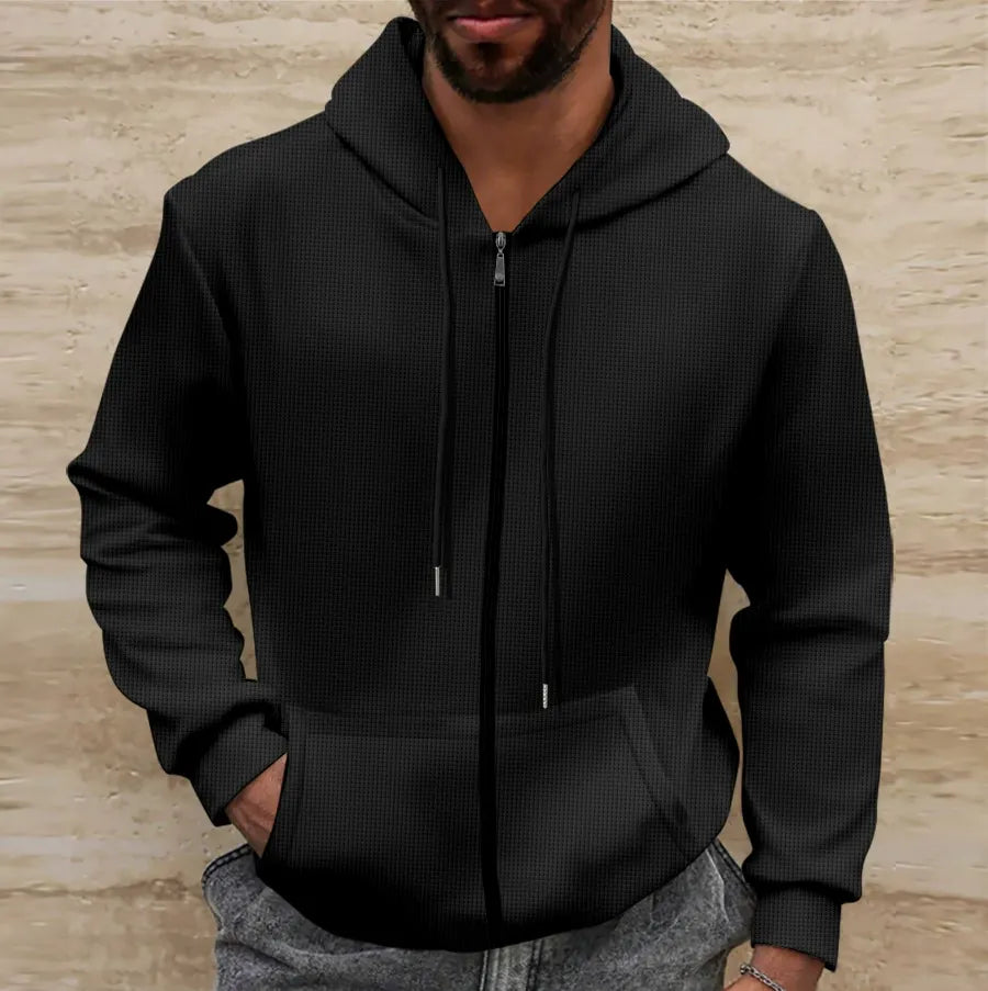 Veste à Capuche pour Hommes - Coupe Régulière - Texture Waffle 3