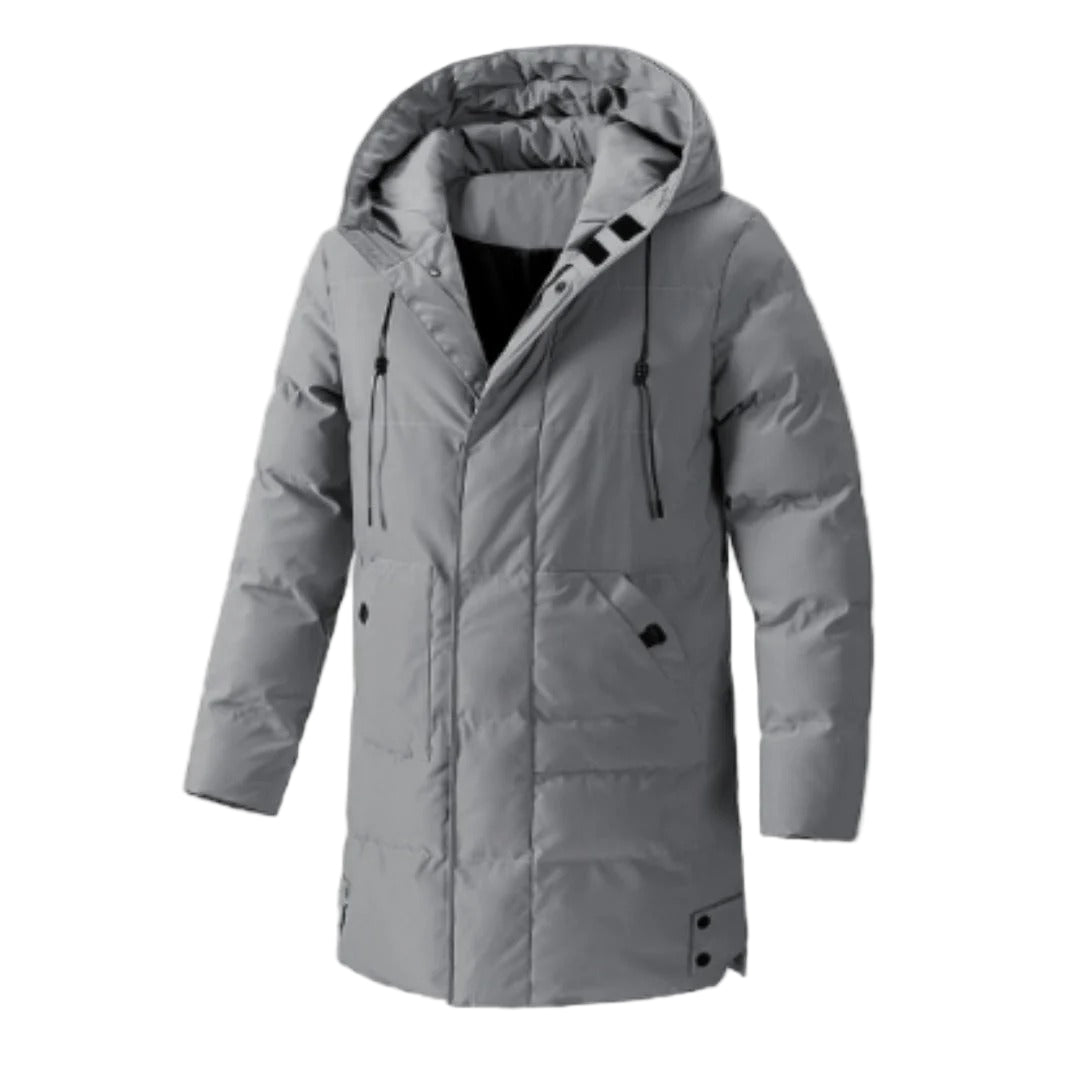 Veste à Capuche pour Hommes - Mi-Longue et Résistante à l'Eau 0